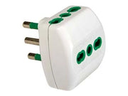 Adattatore Triplo 2 Poli + Terra 16A Bianco 82180 Fanton 5 Pezzi