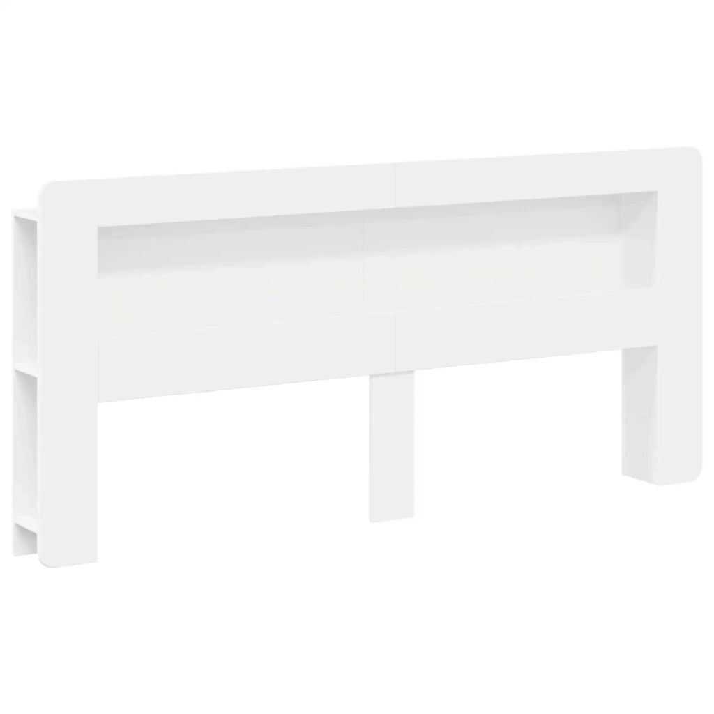 Testata del letto con archiviazione Bianco Legno ingegnerizzato 8001291