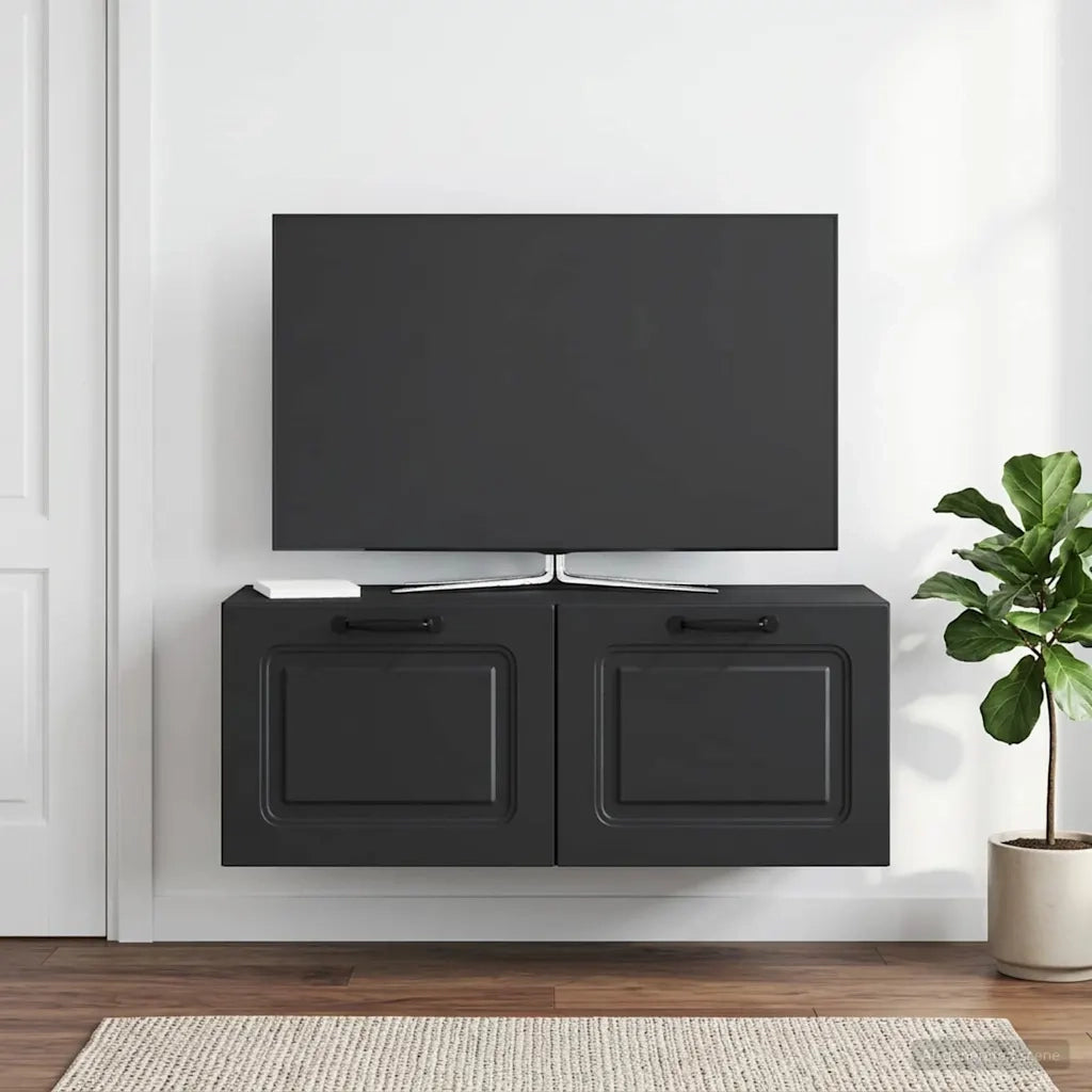 Mobile Porta TV da Muro Nero 78,5 x 31 x 30 cm 899396