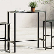 Tavolo da Bar Nero 100x50x110cm in Acciaio Verniciato a Polvere 4009268