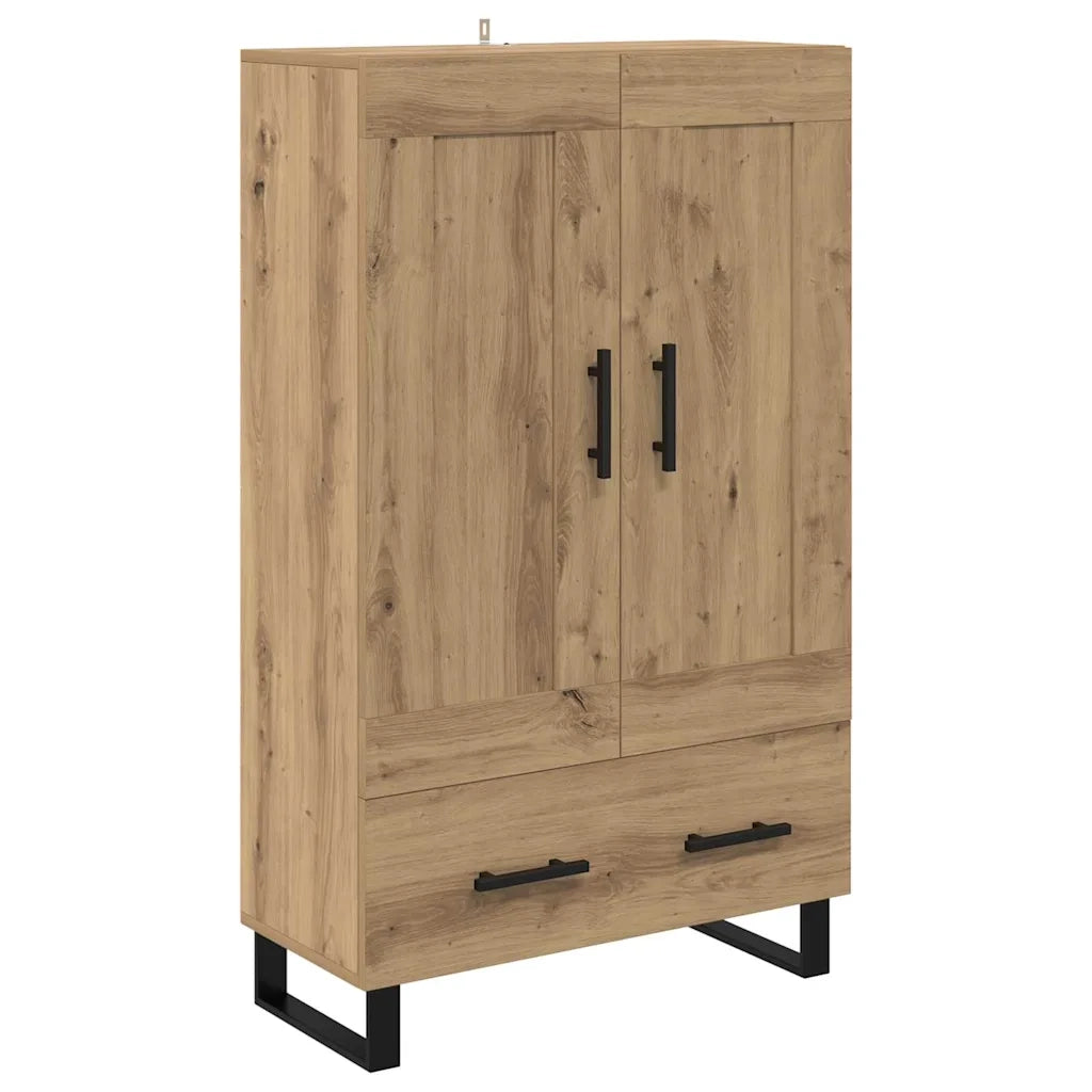 Credenza | Madia | Buffet da pranzo | Armadio da pranzo con cassetto Rovere artigianale 69,5 x 31 x 115 cm