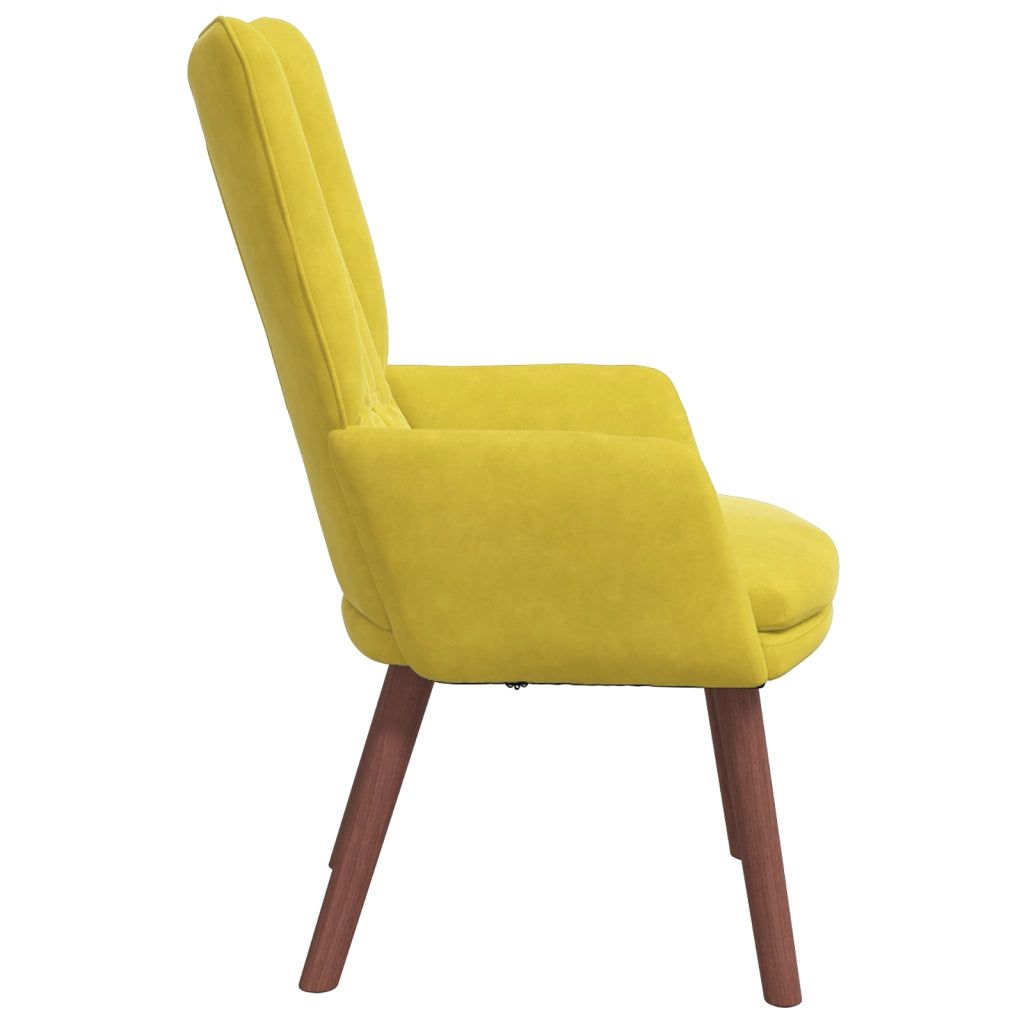 Poltrona Rilassante in Velluto Giallo