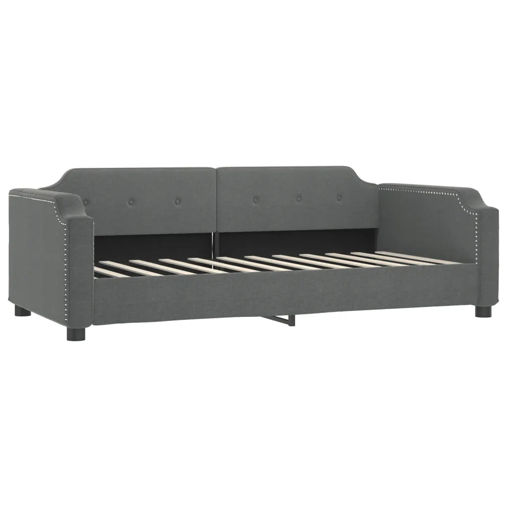 Divano Letto Estraibile Cassetti-Sofa Letto-Daybed Grigio Scuro 90x190cm Tessuto 794484