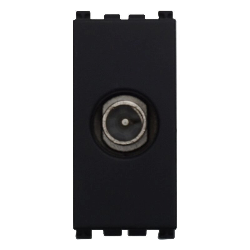 Connettore Presa TV Terminale Maschio Colore Nero Compatibile Con Vimar Arke