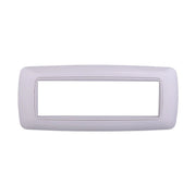 Placca Plastica Bombata Serie Space 7P Colore Bianco Completo Compatibile Con Bticino Living International