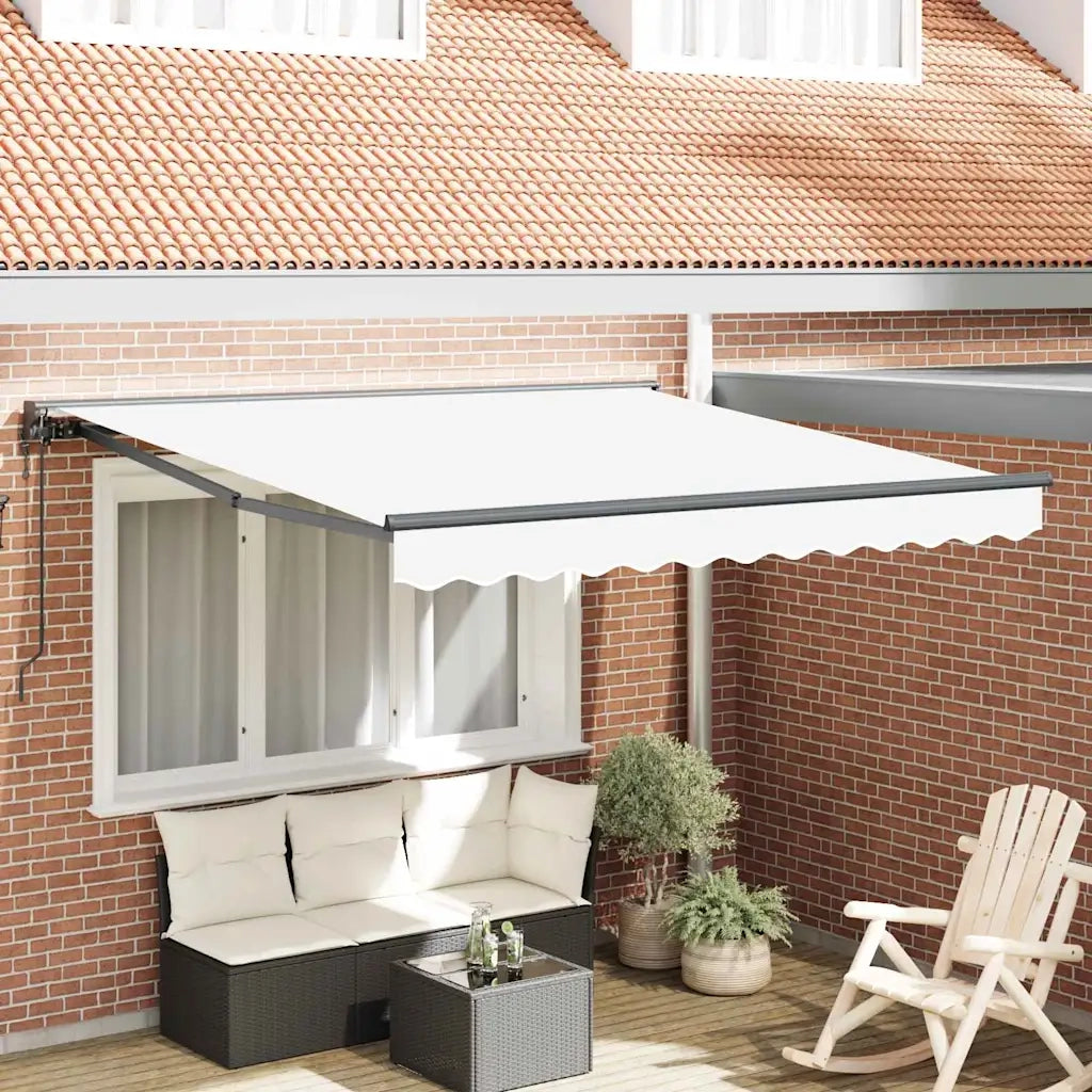 vidaXL Tenda Retrattile Bianco 300x250 cm Tessuto