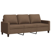 Divano | Divano da soggiorno | Sofa a 3 Posti Marrone 180 cm in Tessuto
