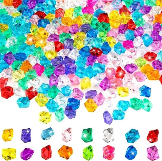 420 pezzi di cristalli per bambini - pietre di vetro blu - cristalli decorativi - diamanti in acrilico - pietre di mica colorate