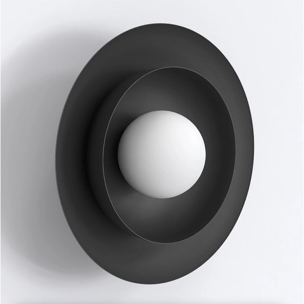 Lampada a parete Poppi in acciaio nero opaco