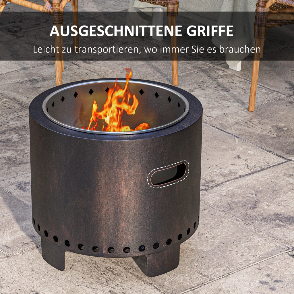 Braciere Feuertonne Fuoco Giardino ¨C zephmum ¨C 45x45x42 cm Nero Bronzo