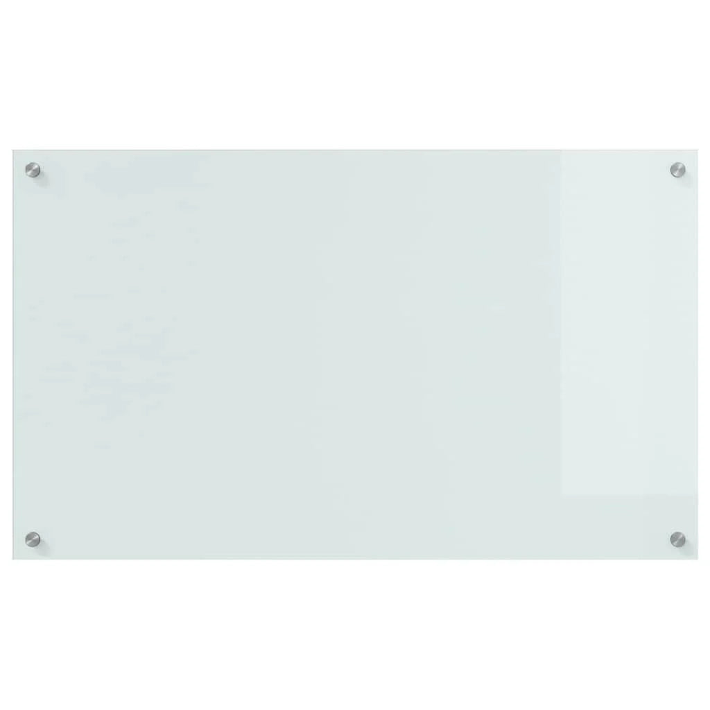 Set di 2 paraschizzi da cucina in vetro temperato resistente al calore 100 x 60 cm stile moderno bianco 02_0056293