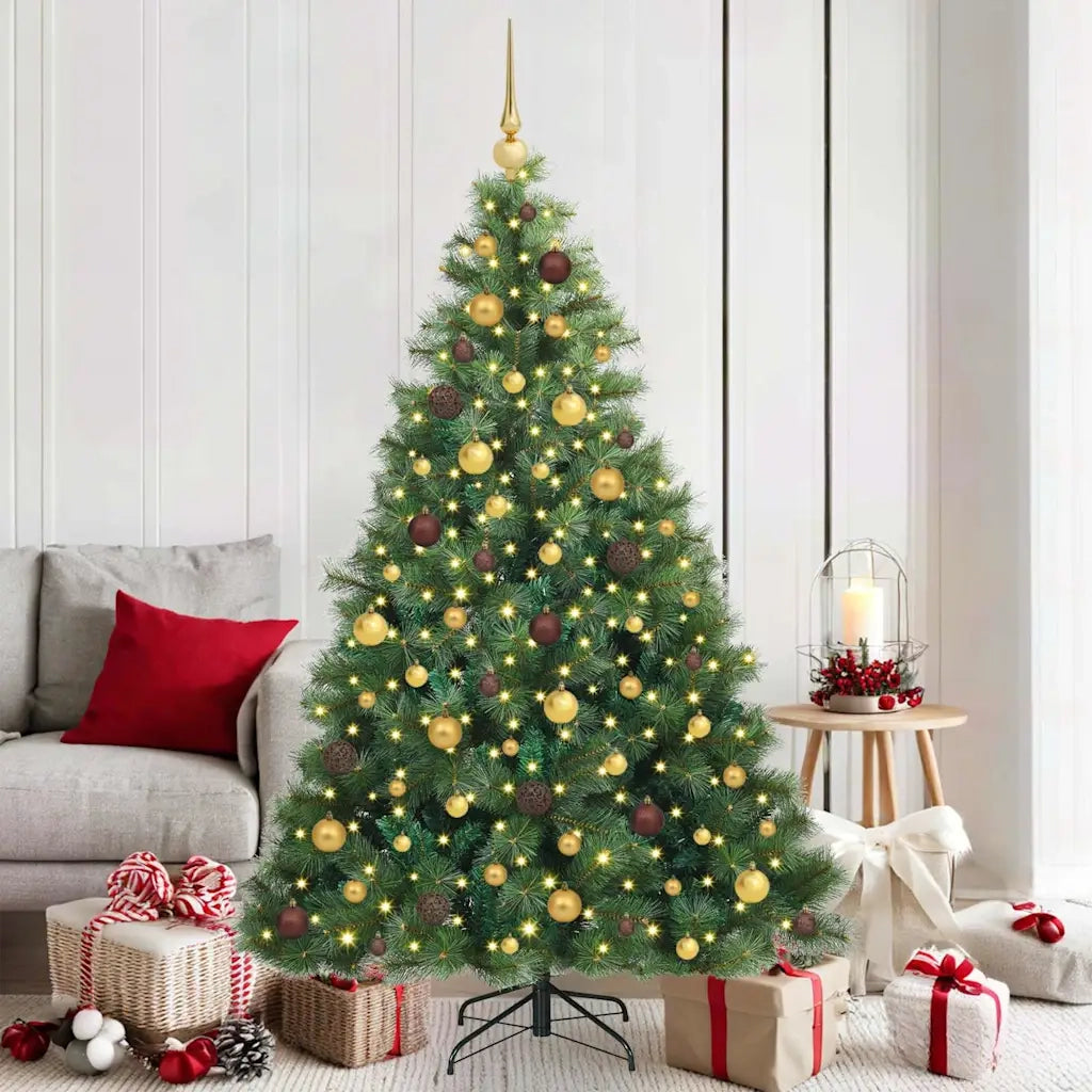 Albero di Natale artificiale con 300 LED Verde 180 cm PE e PVC 3397780