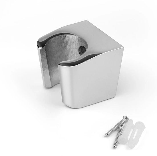 Supporto per doccia da muro, Zinklegering Supporto per doccia da muro Argento, Supporto per doccia da muro con viti, Doccia da muro, Compatibile con la maggior parte dei getti di doccia