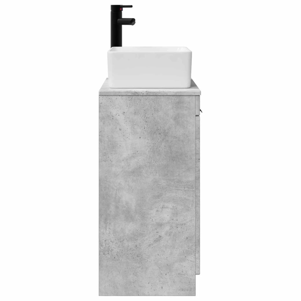 Mobile da bagno con lavabo Grigio Cemento 54 x 35 x 83 cm 890161