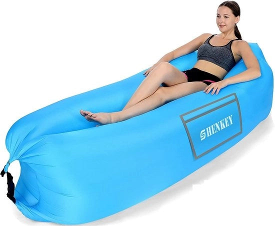 Ligstoel opblaasbar, banco latticiniere portatile, sedia sdraiabile, banco latticiniere gonfiabile per viaggi, giardino, campeggio, escursioni, feste da piscina e spiaggia