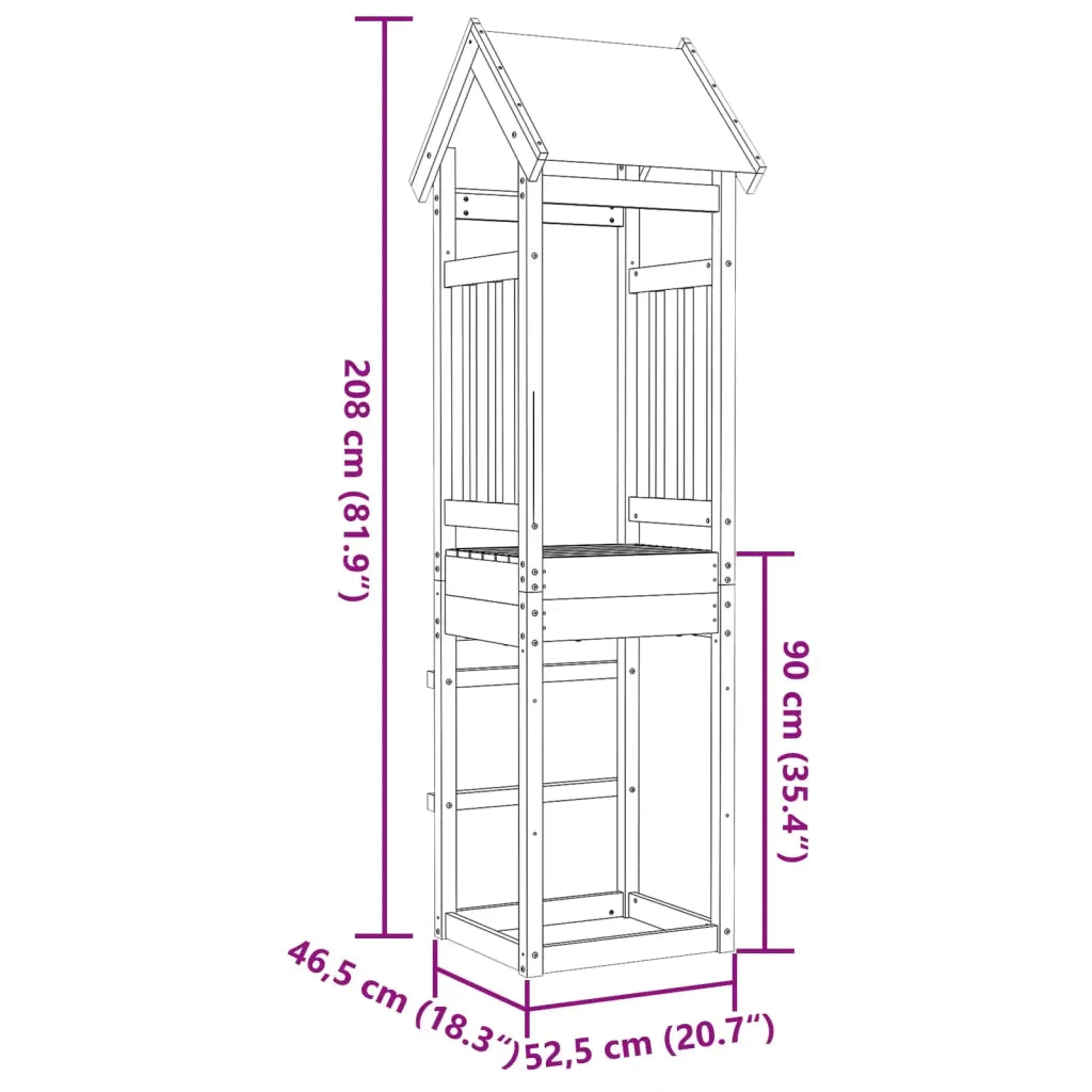 Torre da Gioco Marrone Legno Impregnato Solido 3417168