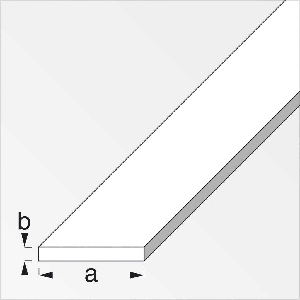 PROFILO BIANCO H.200 CM PIATTO 20X2 MM- 5,0 pz