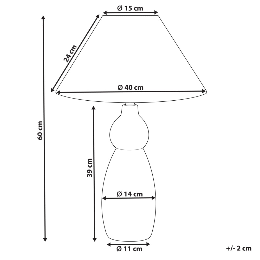 Lampada da tavolo Base in ceramica blu scuro nero Paralume in tessuto Illuminazione d'ambiente Lampada da tavolo da comodino