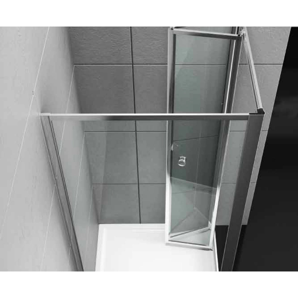 Lato fisso box doccia book adatto per porta a soffietto book cristallo temprato *** misure 73-75xh190 cm trasparente,...