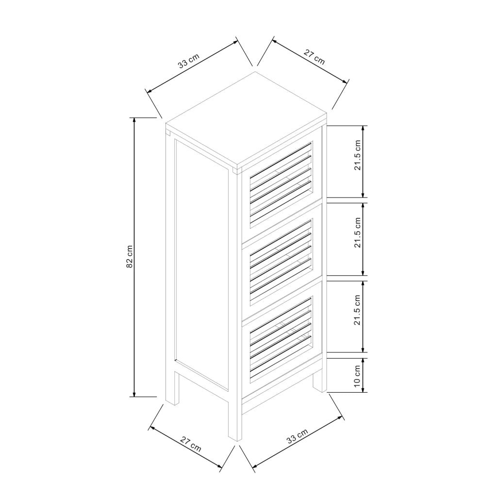 Mobiletto/scaffale portaoggetti 82 x 33 x 27 cm bambù naturale 03_0008867