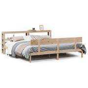 Letto matrimoniale | Letto per adulti | Letto senza Materasso 200x200 cm in Legno Massello di Pino
