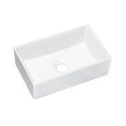Lavabo rettangolare da appoggio 35x22 cm in ceramica bianca lucida