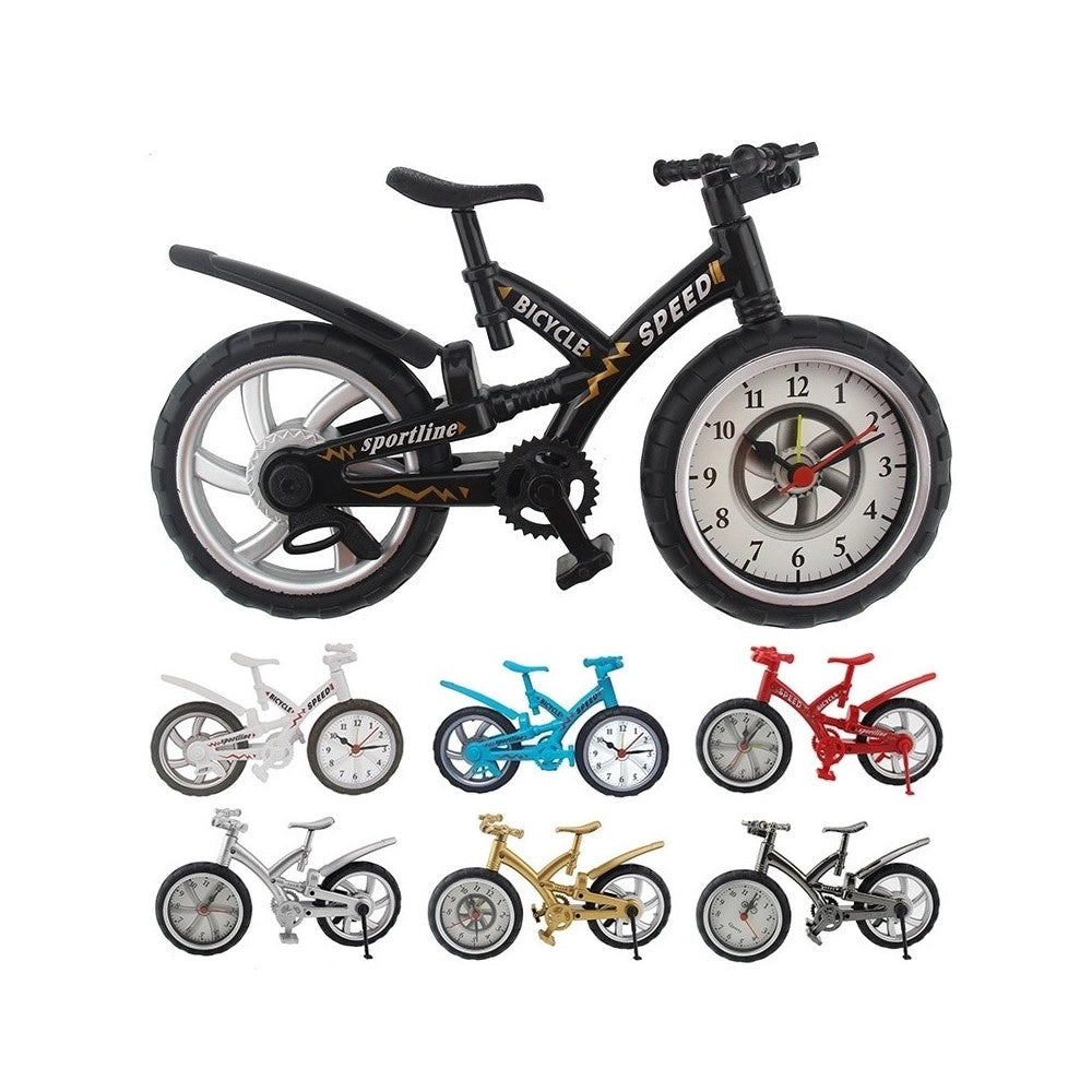 Trade Shop - Orologio Sveglia Tavolo Forma Bicicletta Bike Analogica Allarme Casa Ufficio -