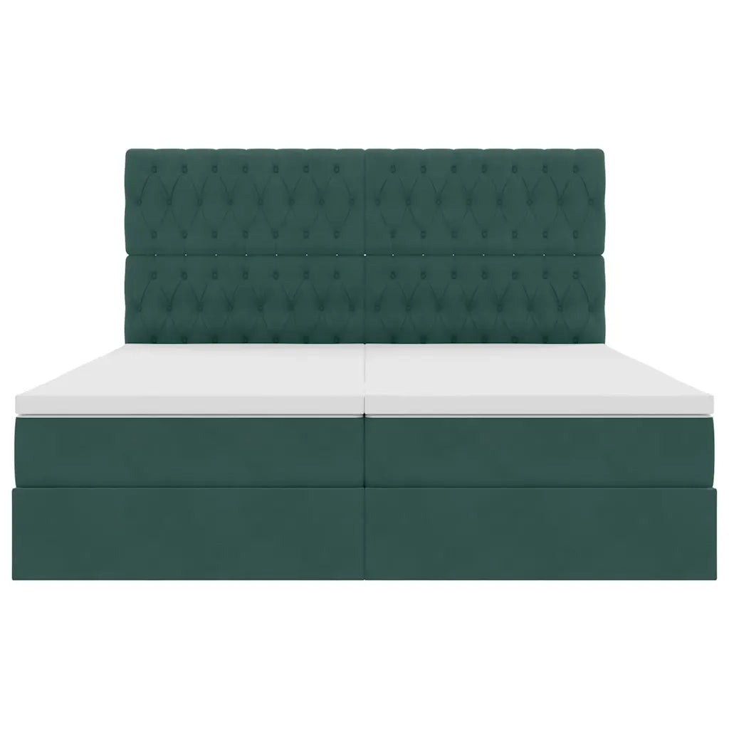 Letto con Contenitore Verde Scuro 180 x 200 cm Velluto 3372260