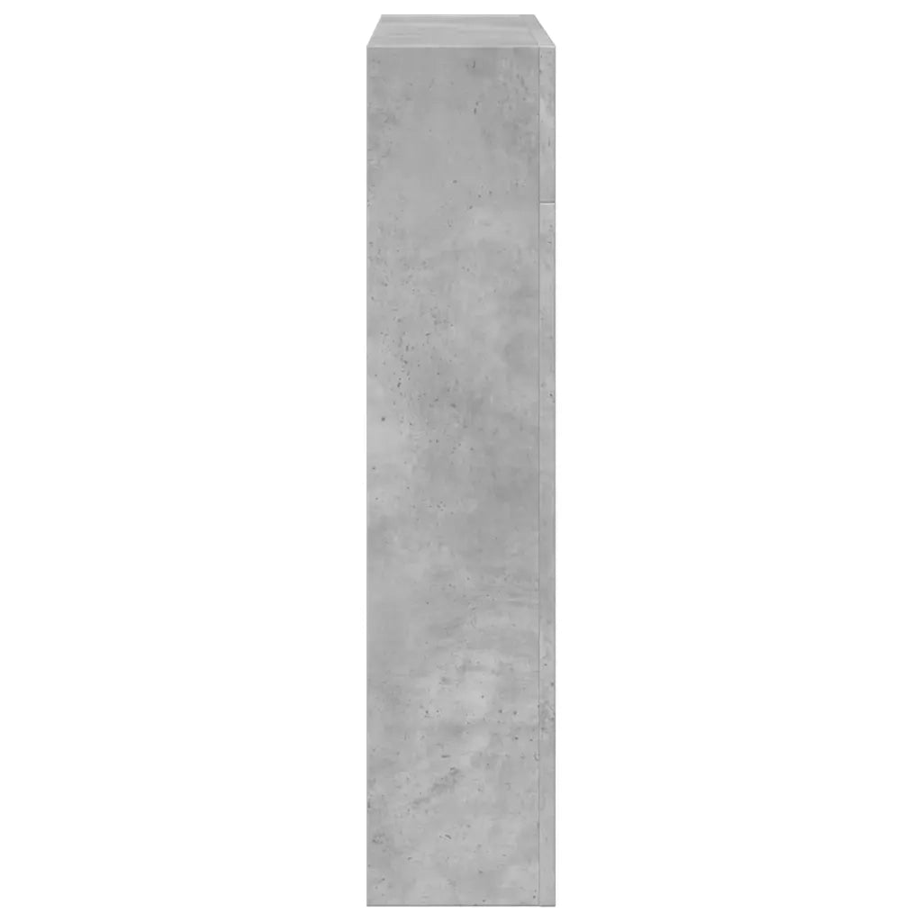 Cornice per Camino-Rivestimento per Camino Grigio Cemento 81x18x82 cm in Truciolato