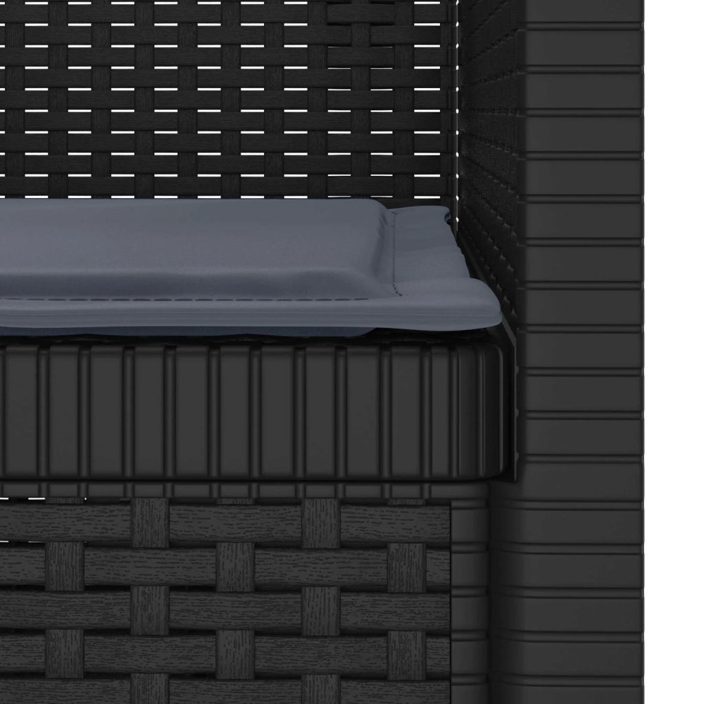 Sedia da giardino-Poltrona a 1 Posto con Cuscino Aspetto Rattan PP Antracite 187977
