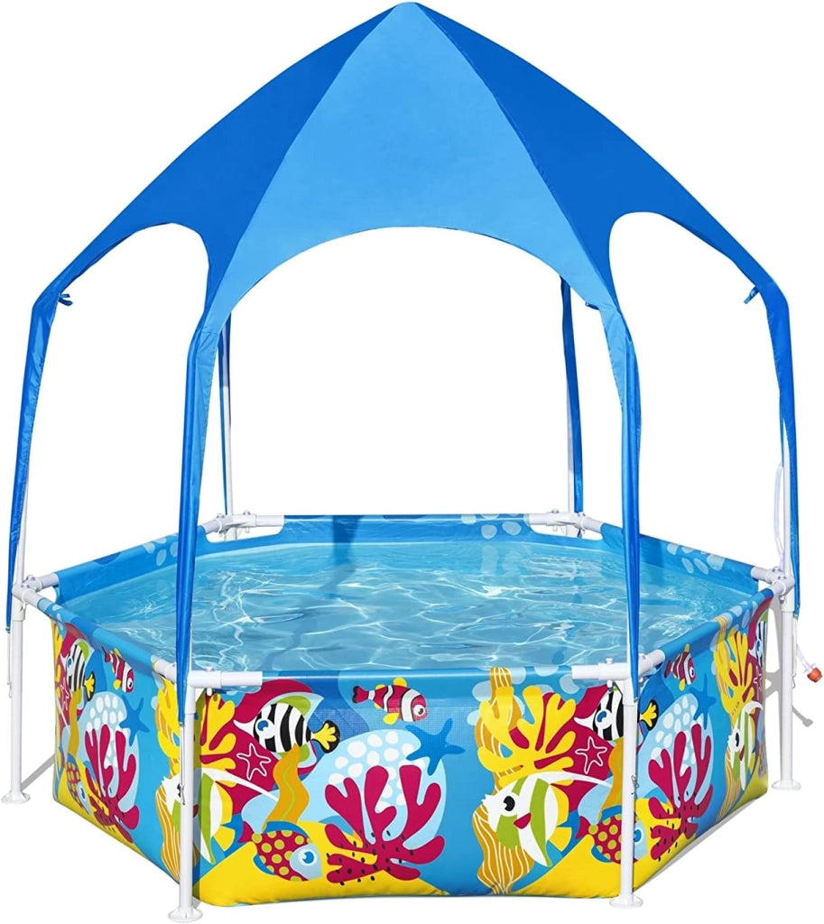 BESTWAY PISCINA SPLASH-IN-SHADE CON GAZEBO E DOCCETTA 183 X 51CM