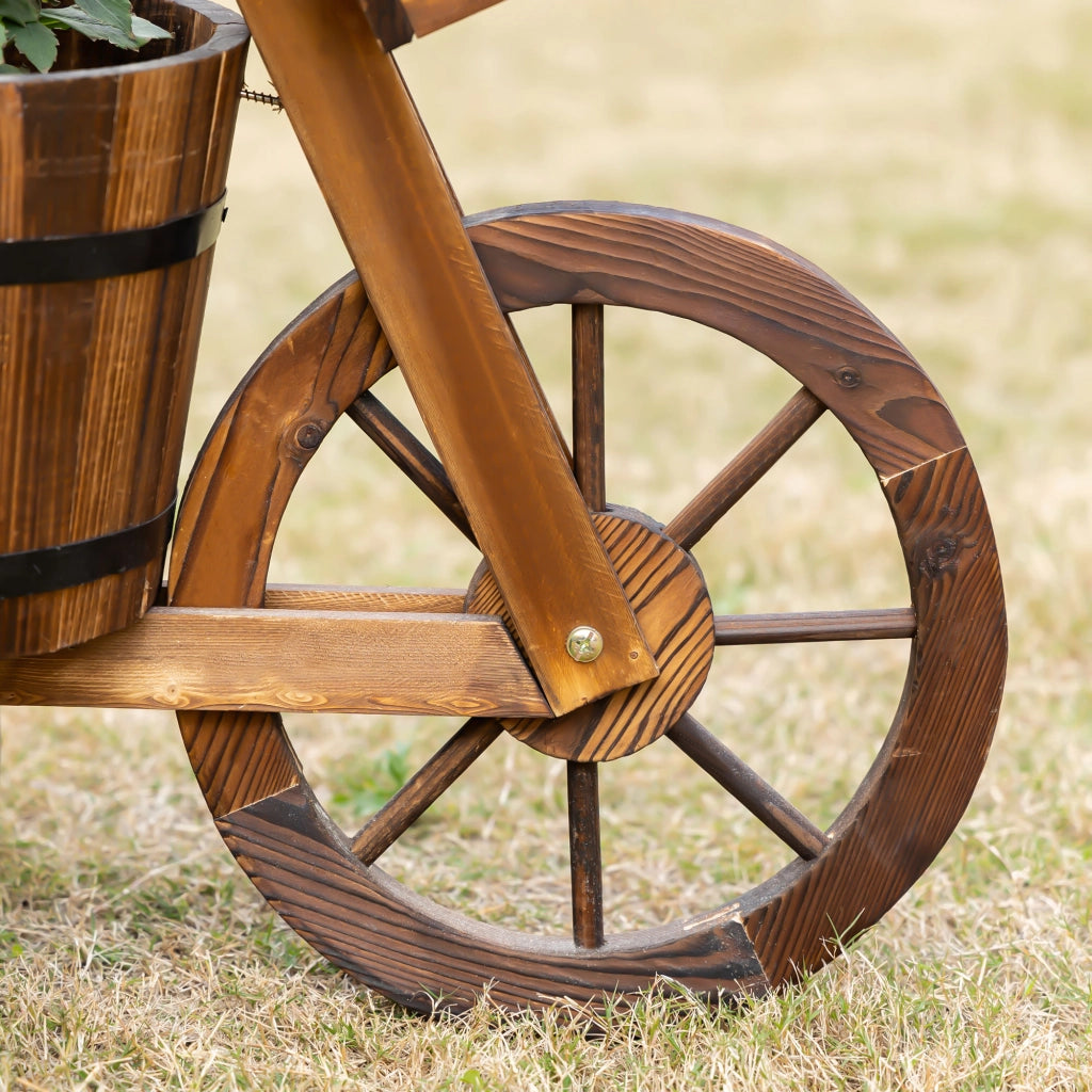 Portavasi Triciclo da Giardino ¨C Xylo ¨C Legno di Abete 52x31x45cm