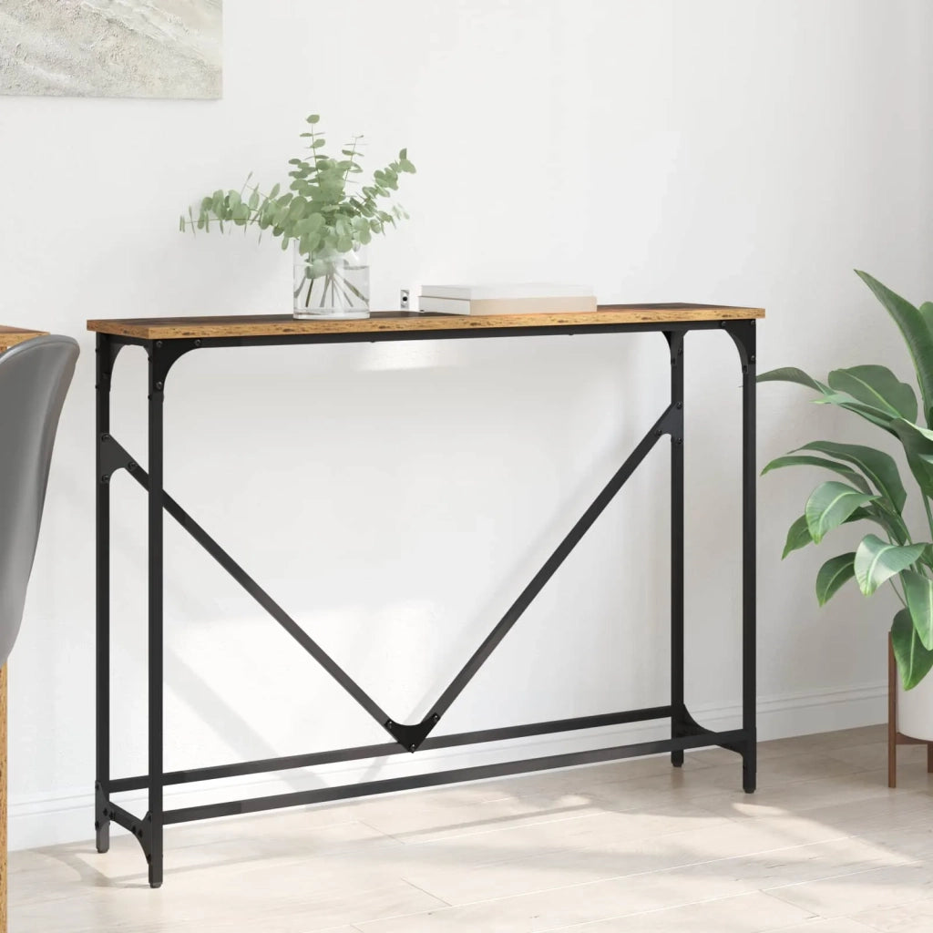 Tavolo Consolle | Tavolo d'Ingresso Legno vecchio 102 x 23 x 75 cm