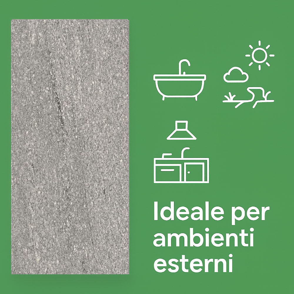 Piastrella gres porcellanato rettificata london grey s.agostino 60x120 cm *** misura 5,76 m2, confezione 1