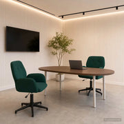 Sedie da scrivania girevoli 2 pz 54 x 55 x 90 cm Verde Scuro 3428321