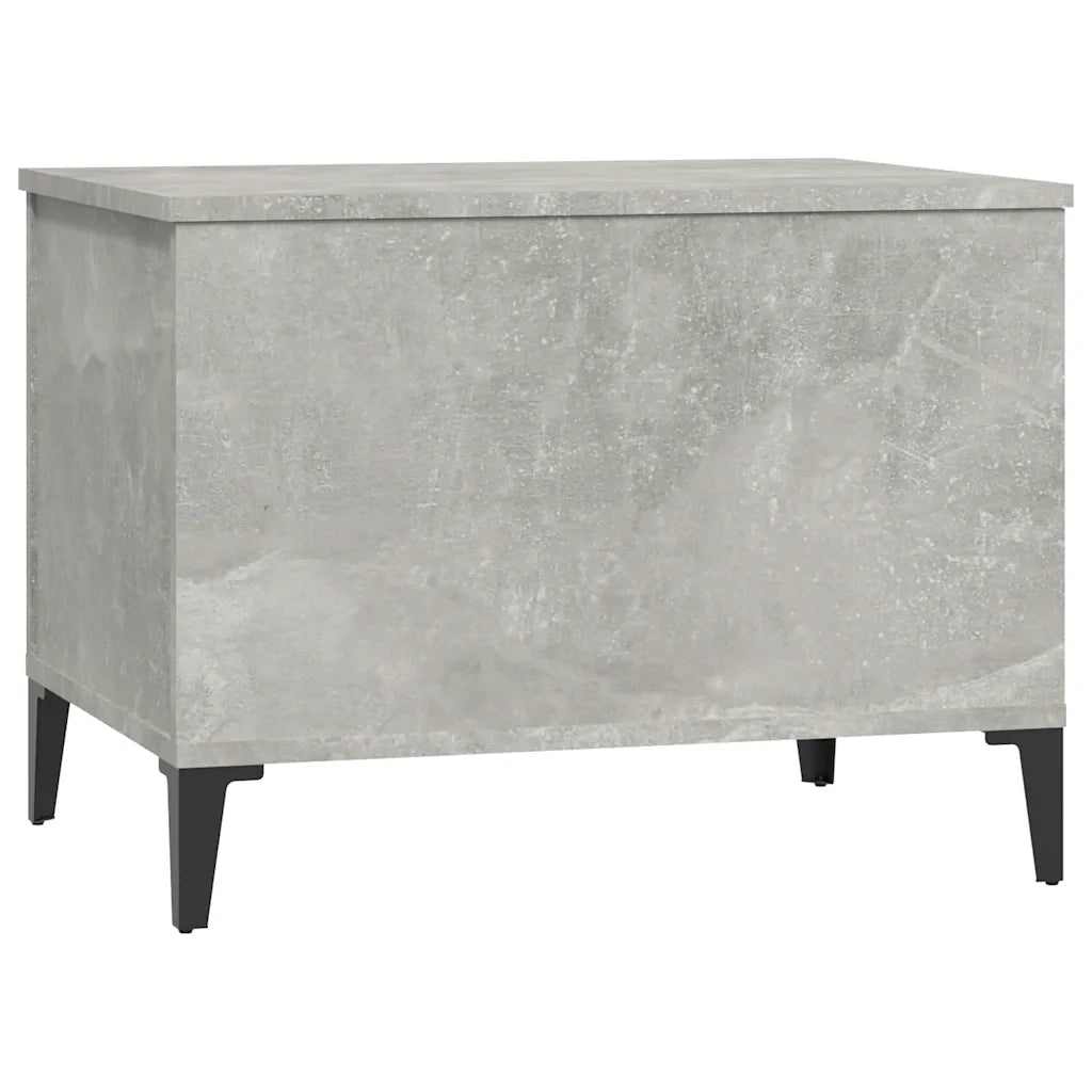 Tavolino Salotto Grigio Cemento 60x44,5x45 cm Legno Multistrato 819576