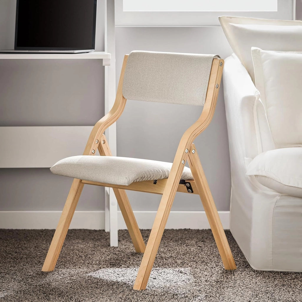 Sedia Pieghevole da Pranzo con Seduta e Schienale Imbottiti, Design Elegante e Salvaspazio, Comoda e Resistente, Facile da Riporre, Perfetta per Cucina, Ufficio e Esterno, Grigio FST40-HG