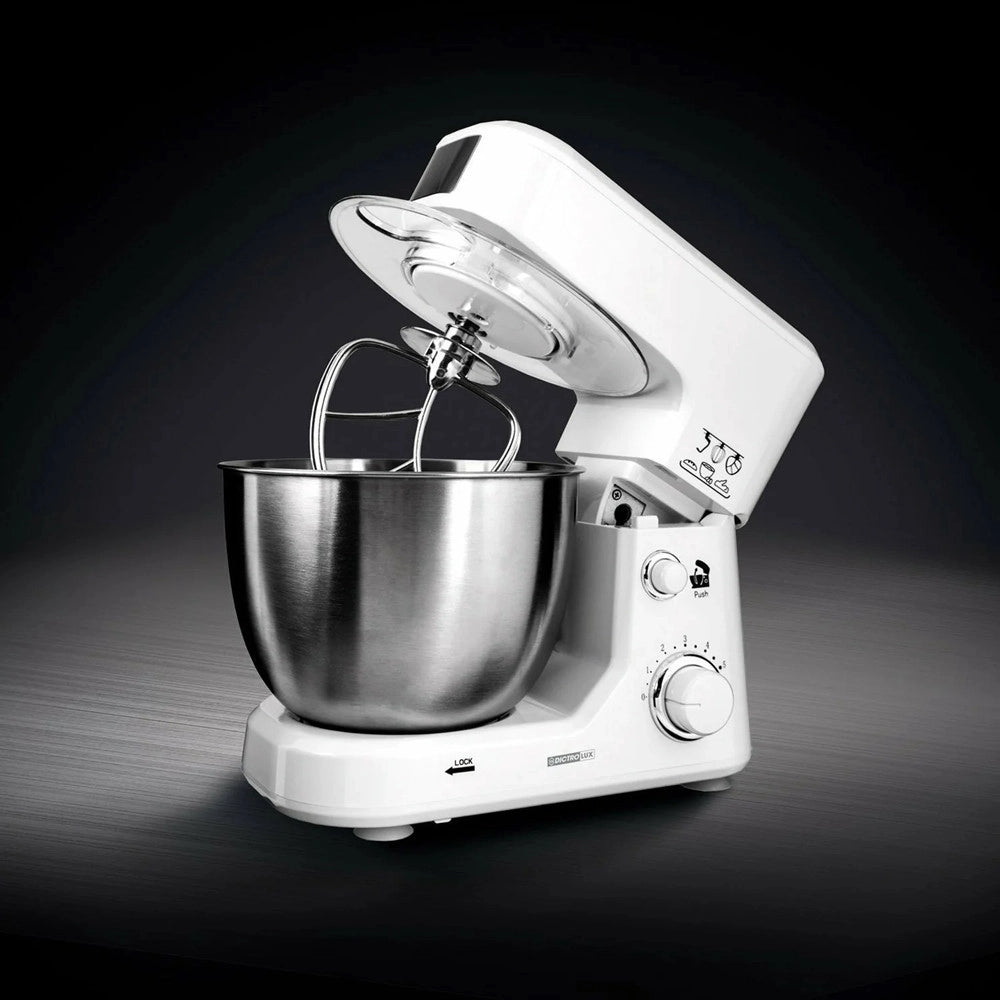Trade Shop - Impastatrice Professionale 4lt 500w 6 Velocità Da Cucina Per Impastare Montare Miscelare -