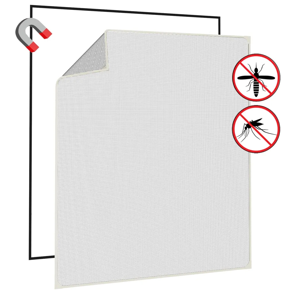 Zanzariera Magnetica per Finestre Bianca 130x150 cm 153855