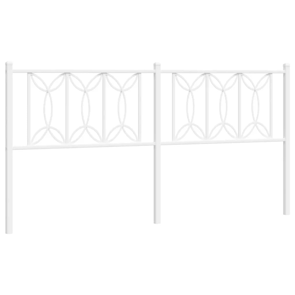 vidaXL Testiera in Metallo Bianco 180 cm