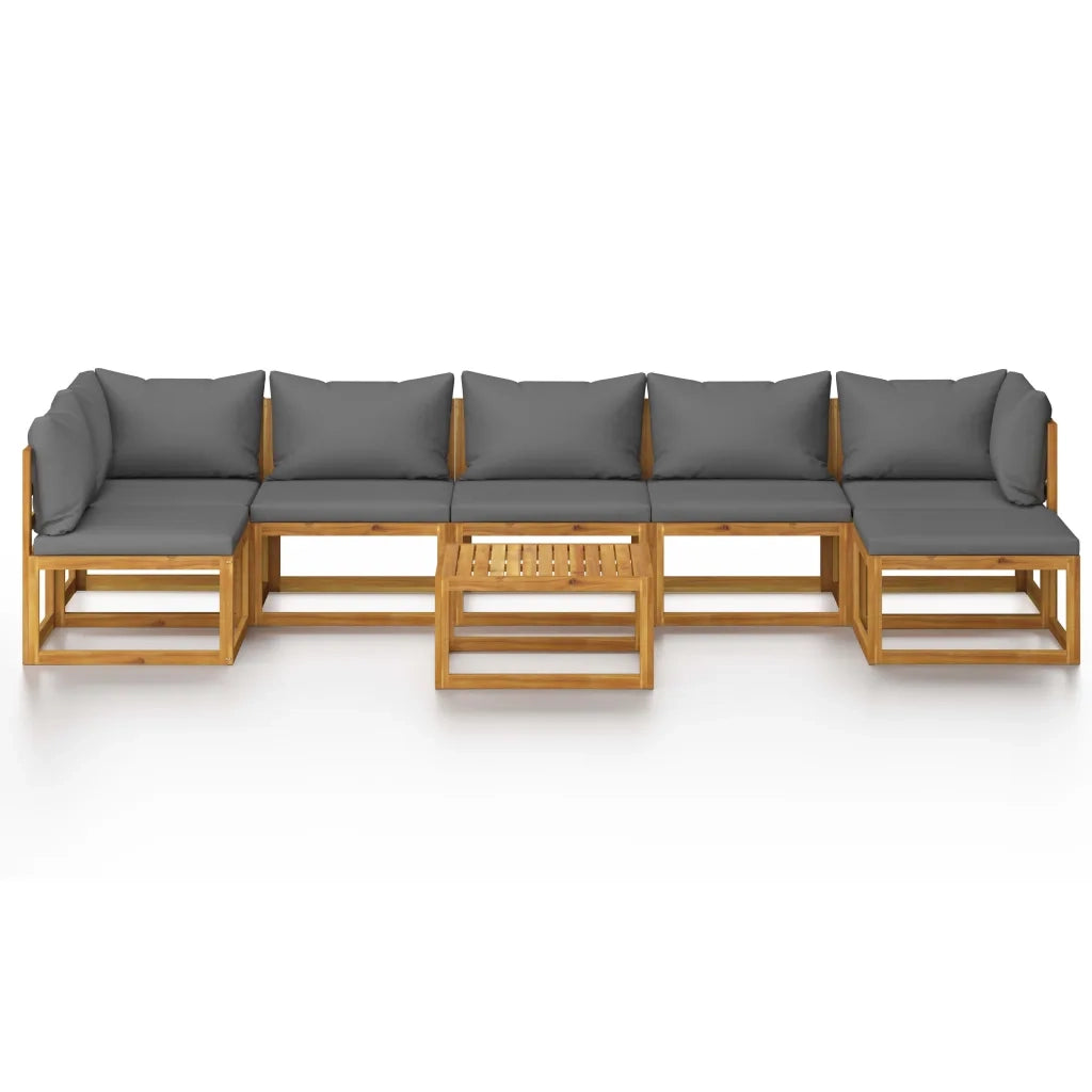 Set Divani da Giardino 8 pz con Cuscini in Massello di Acacia cod mxl 41001