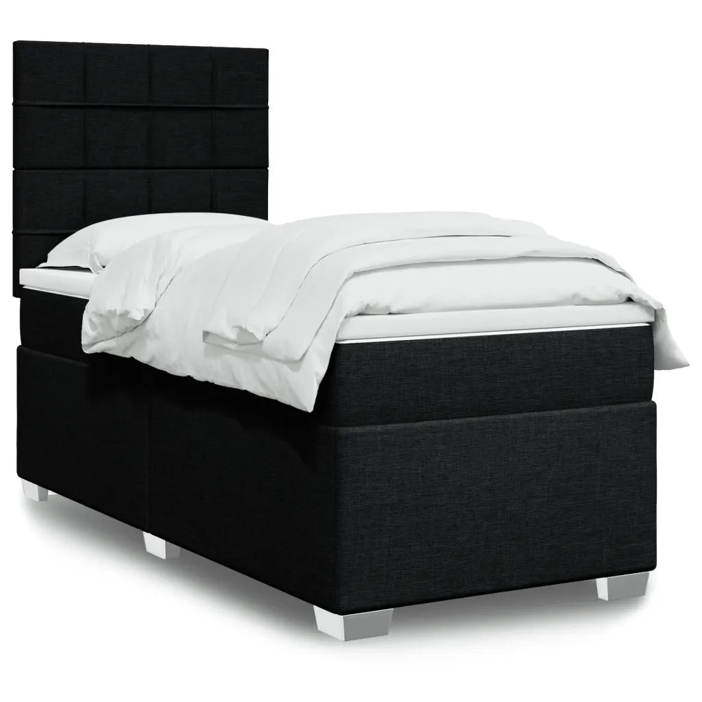 Giroletto a Molle con Materasso Nero 90x190 cm in Tessuto 3292645