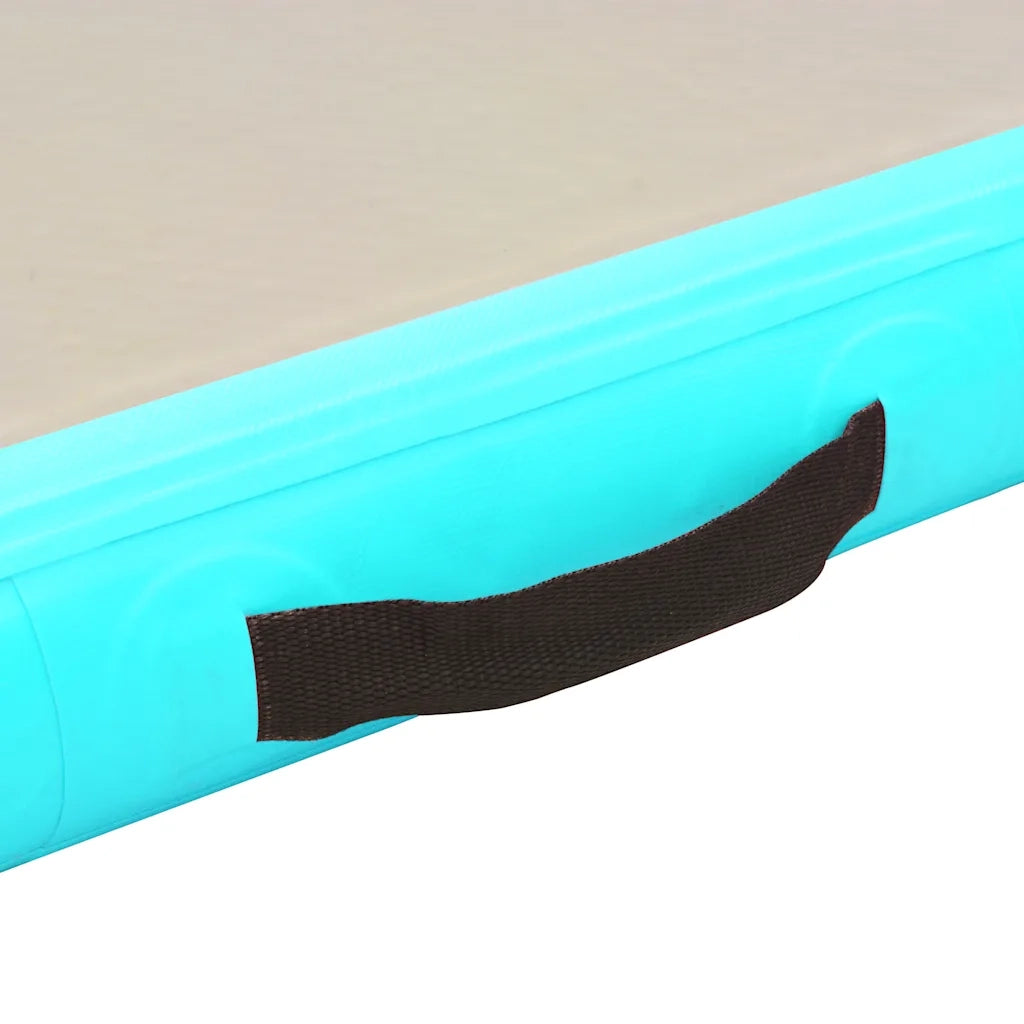 Tappetino Ginnastica Gonfiabile e Pompa 800x100x10 cm PVC Verde CFW7077378
