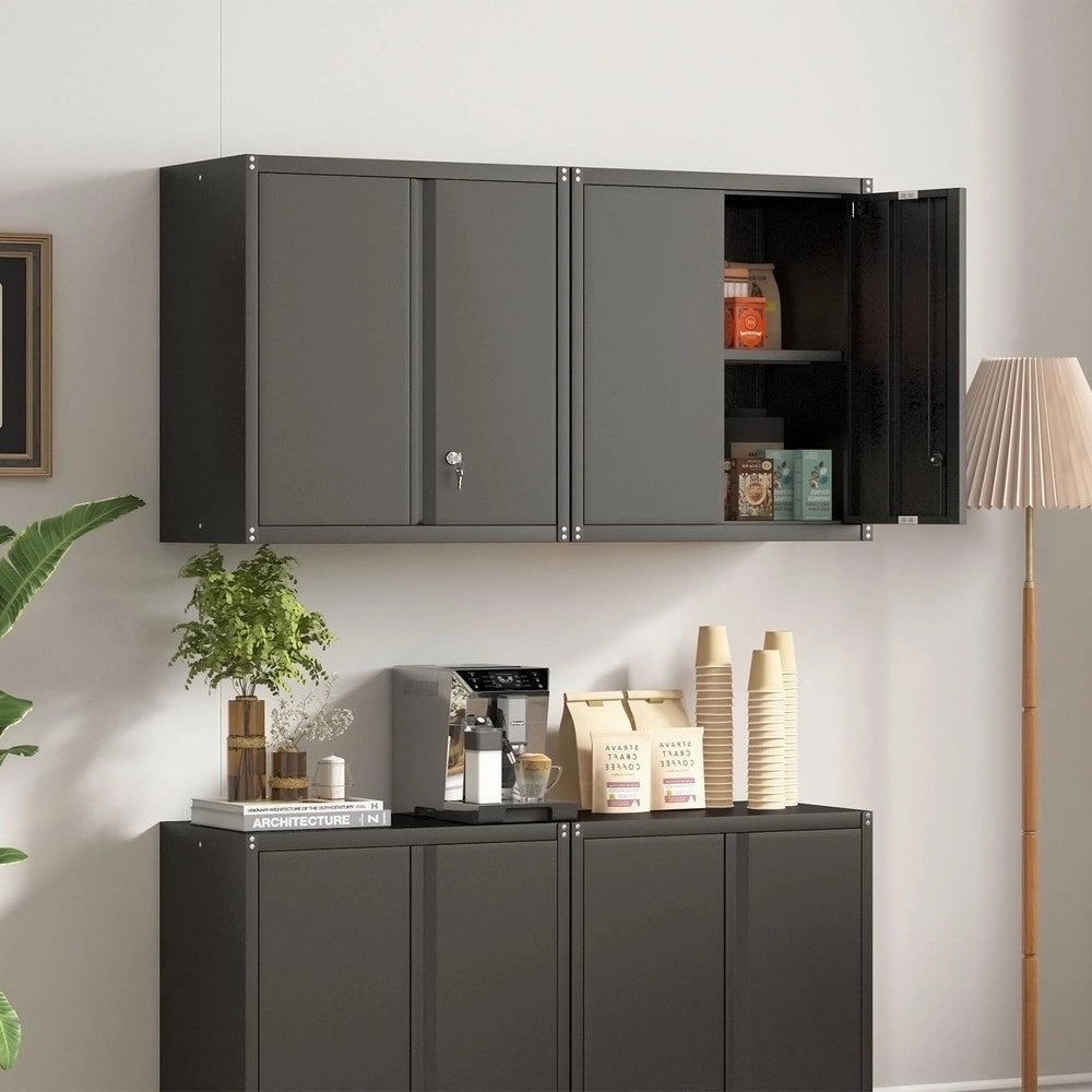 Armadio Metallico 2 Ante con Ripiani Regolabili ¨C MINIMAL ¨C Multiuso per Casa e Ufficio