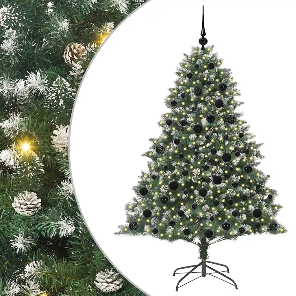 Albero di Natale | Decorazioni natalizie artificiale con 300 LED Verde 180 cm