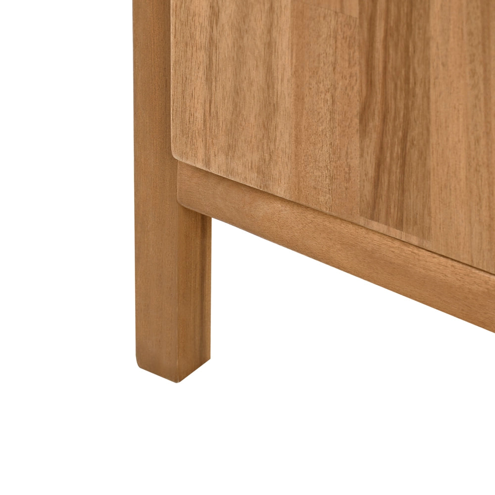 Mobile da cucina per esterni in legno di acacia marrone 2 ripiani con top 50 x 80 x 90 cm Giardino Cucina Pranzo