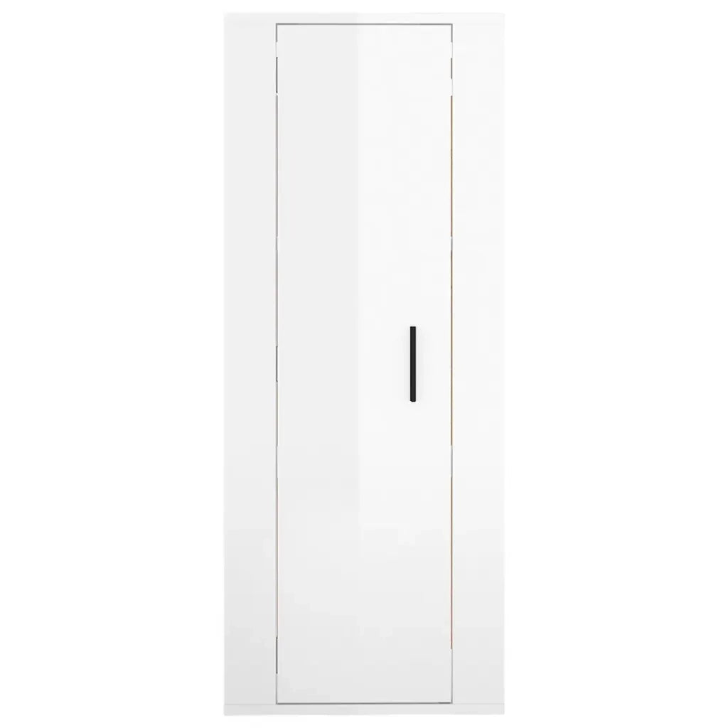Mobile Porta TV a Parete Bianco Lucido 40x34,5x100 cm 816682