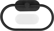Accessorio per la doccia in acciaio inossidabile - Anello di asciugamano autofissante - Manicotto per asciugamano senza perforazione - Nera - Idoneo per la cucina e la doccia