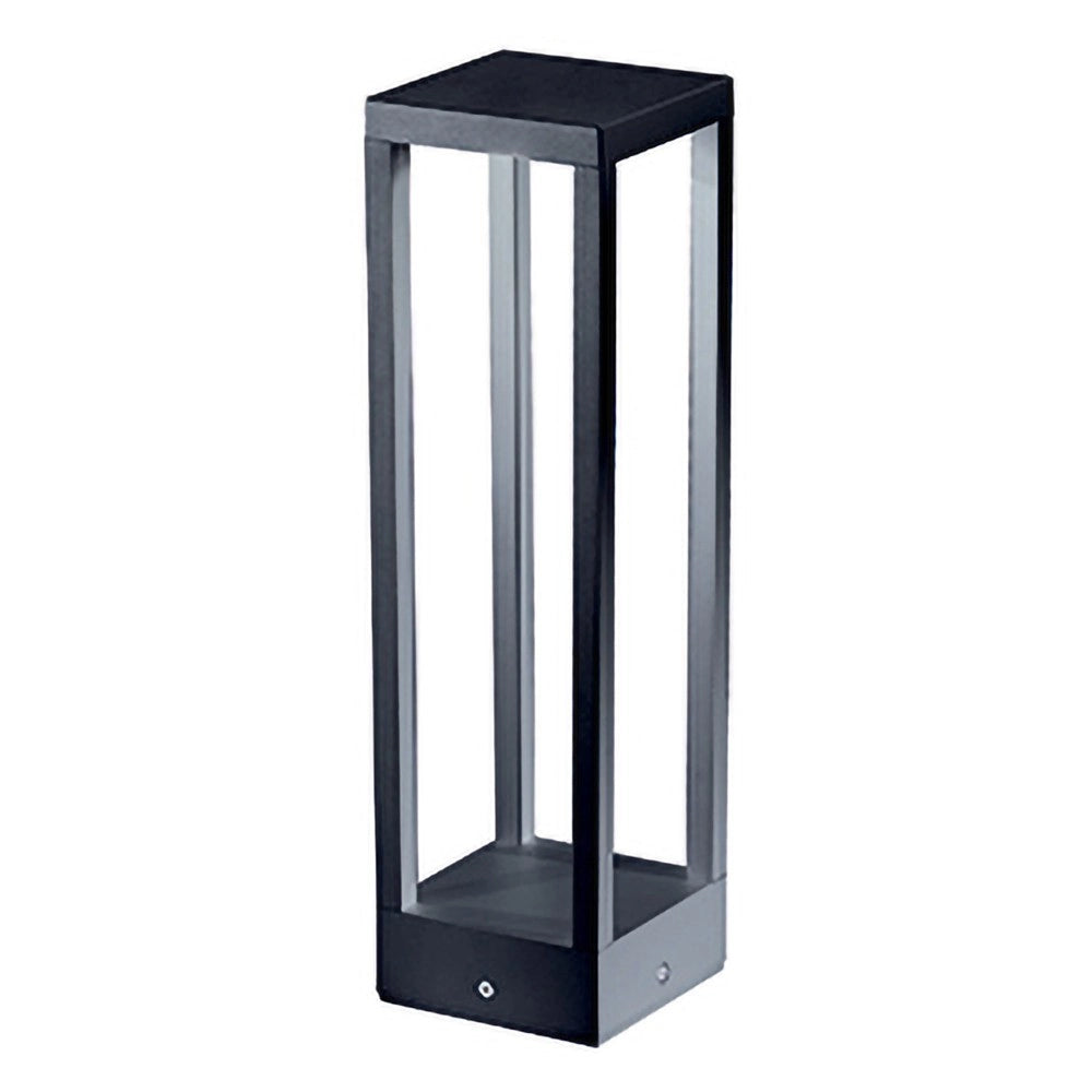 Home Paletto - Palo a led da giardino da fissare a terra - Luce notturna calda 3000K 230V 15W 1590lm Zafferano - Grigio Scuro