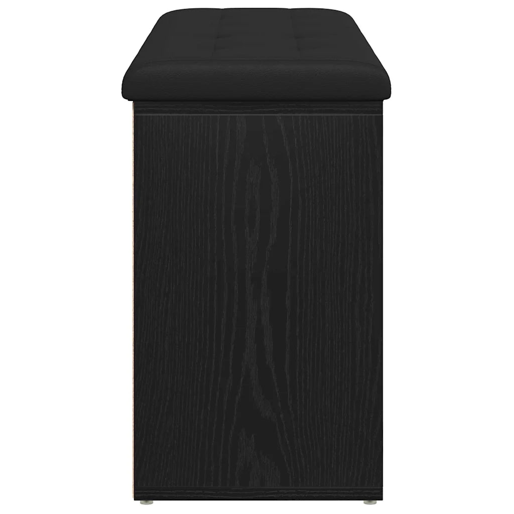 Panchina con contenitore Rovere Nero 102 x 32 x 50 cm 862986